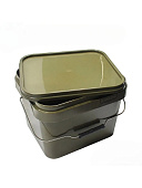 Ведро карповое пластиковое квадратное